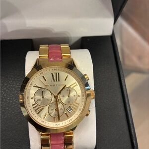 Michael Kors Gold and Pink Women's Watch